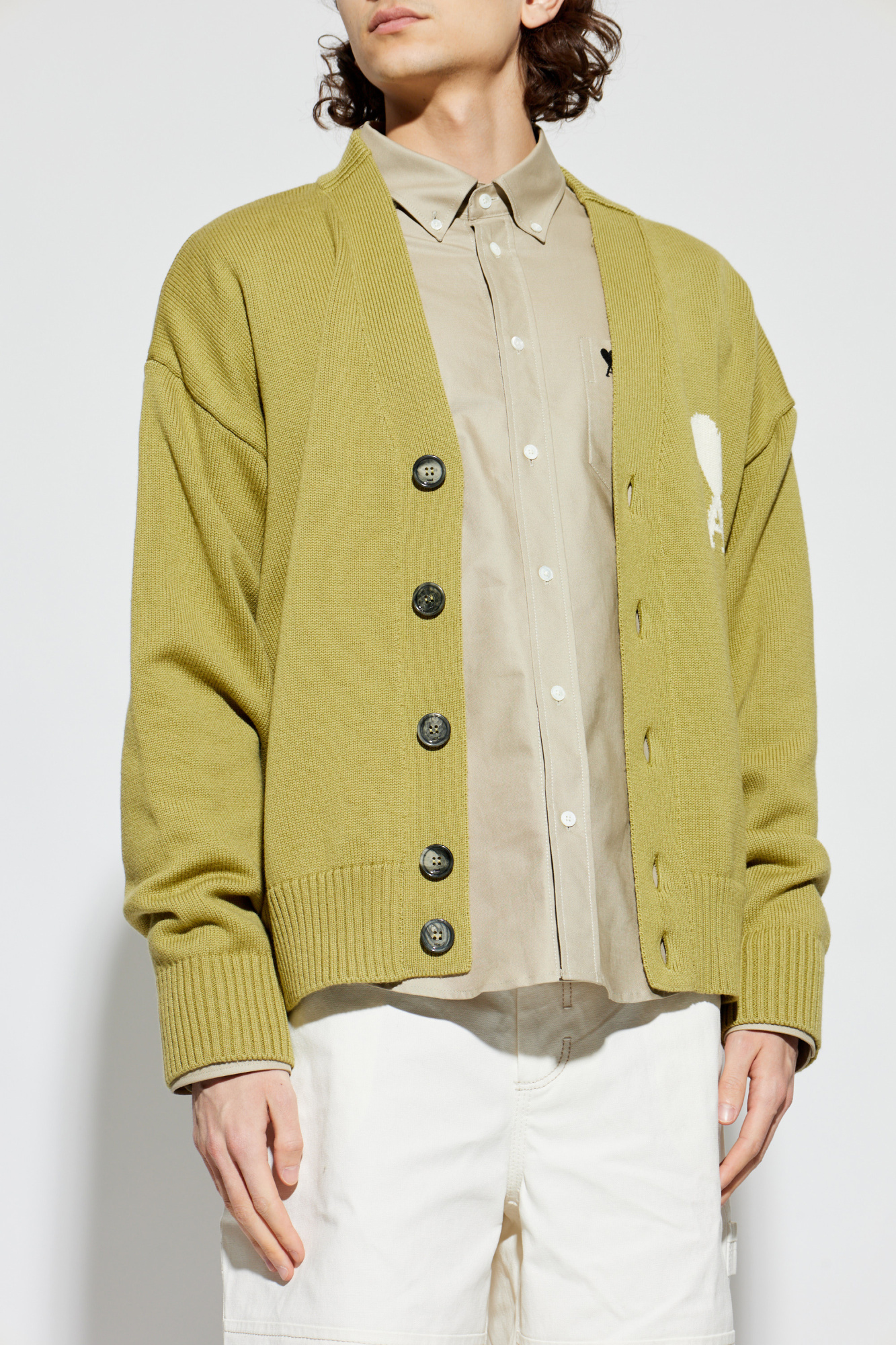 Verde Cardigan com logótipo Ami Alexandre Mattiussi - Vitkac Brazil